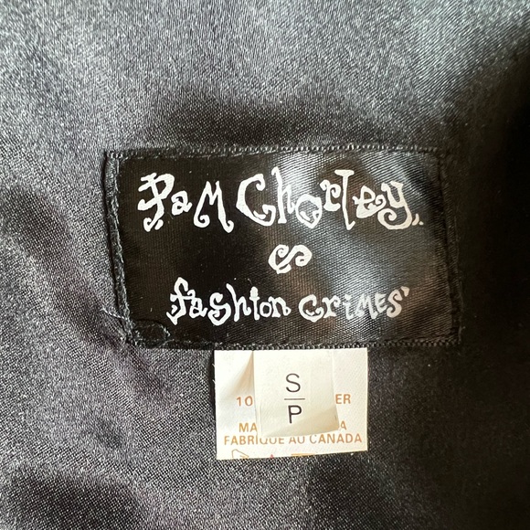 Fashion Crimes Pam Chorley Taffeta Dress - small black with sequin poka dots - Picture 8 of 12